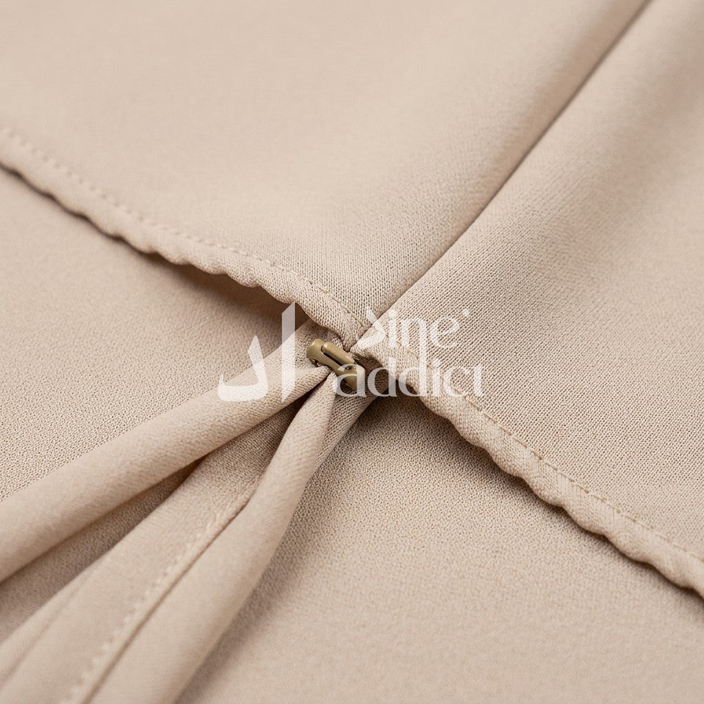 Khimar Mousseline 3 Voiles – Élégance et Confort au Quotidien, détail du tissu