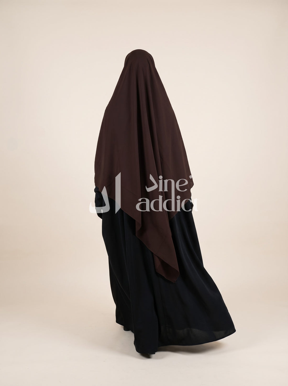 Khimar Mousseline 3 Voiles – Élégance et Confort au Quotidien, vue de dos