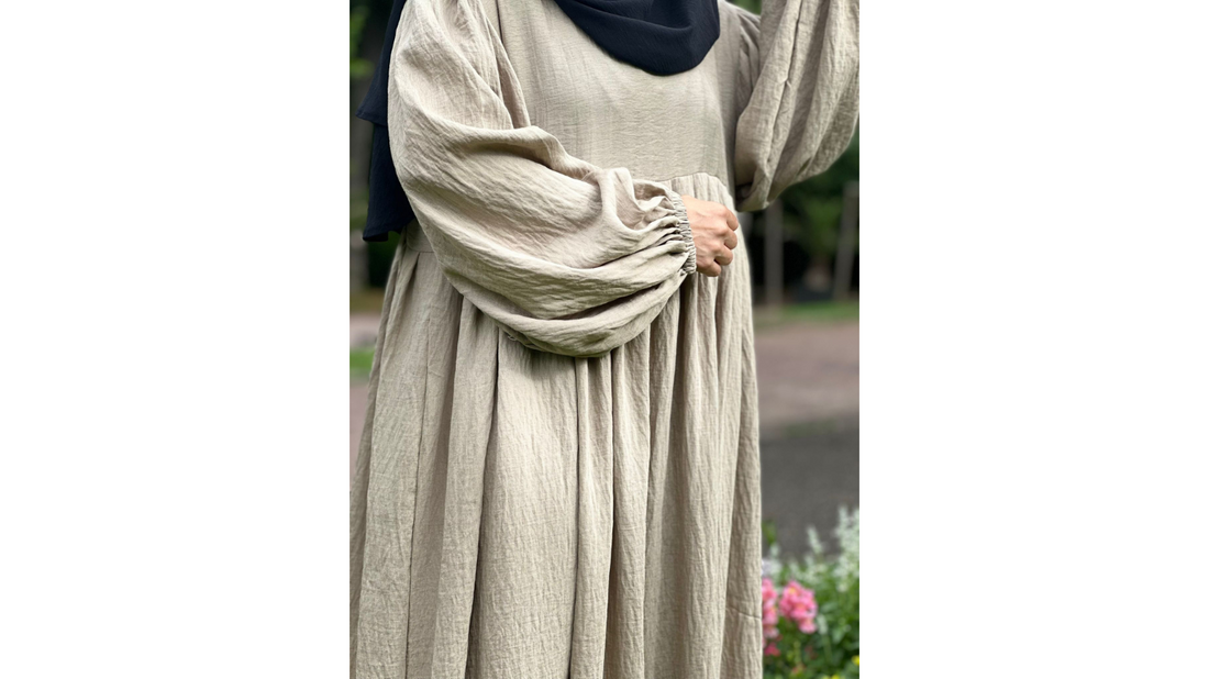 Abaya – Lin mélangé Taupe