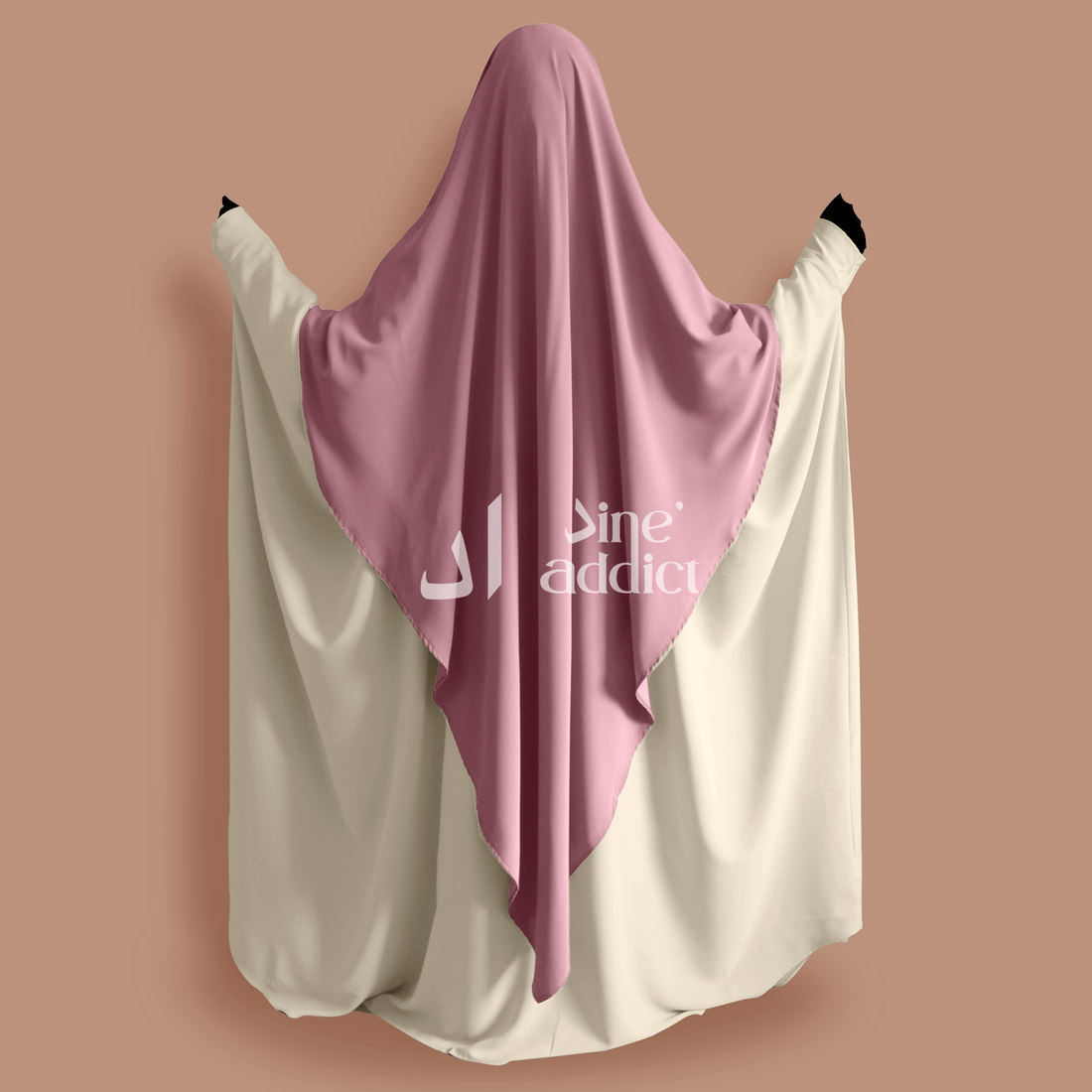 Khimar Soie de medine Rose Long