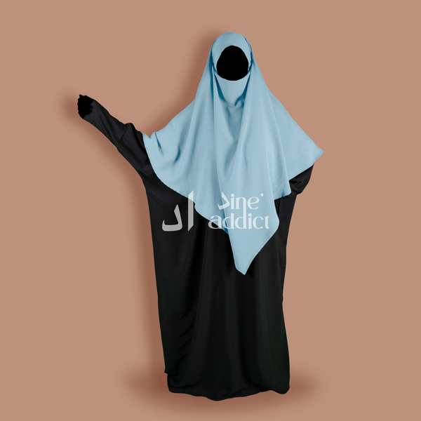 Khimar Jazz 2 voiles Bleu ciel