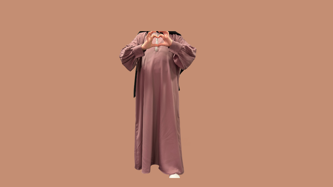 Abaya Bubble Mini manches bouffantes plissées