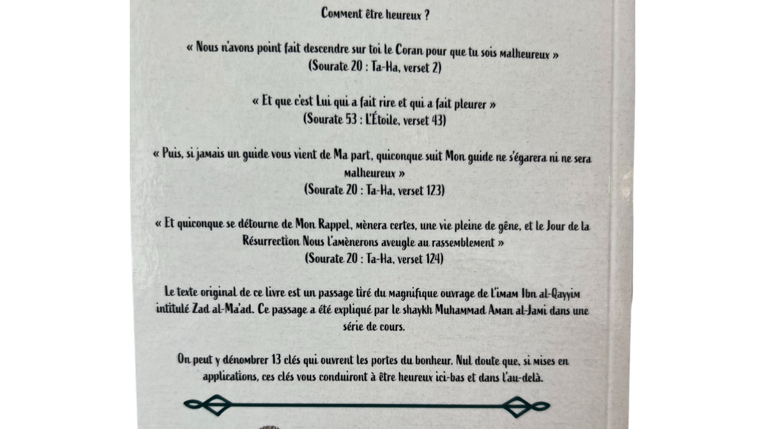 LES CLES DU BONHEUR – Ibn Qayyim
