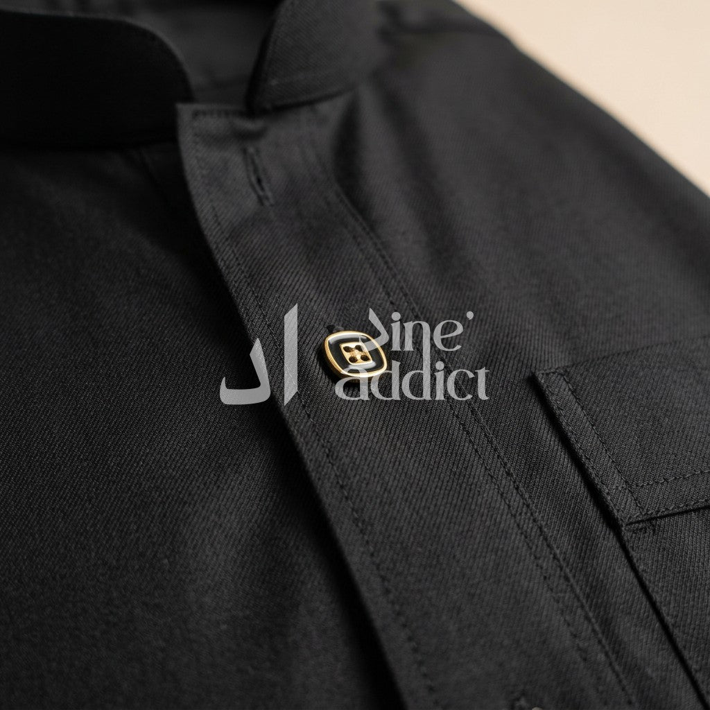 Qamis chemise Adam avec pantalon Zein, détail du tissu