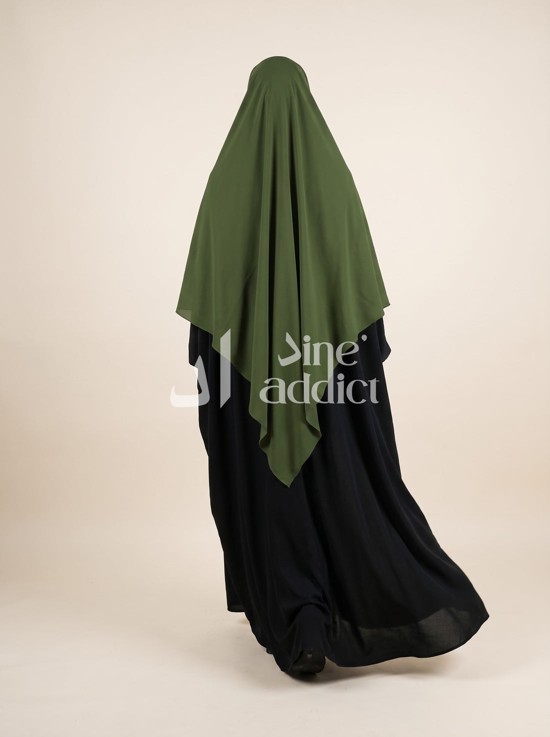 Khimar Mousseline 3 Voiles – Élégance et Confort au Quotidien, vue de dos