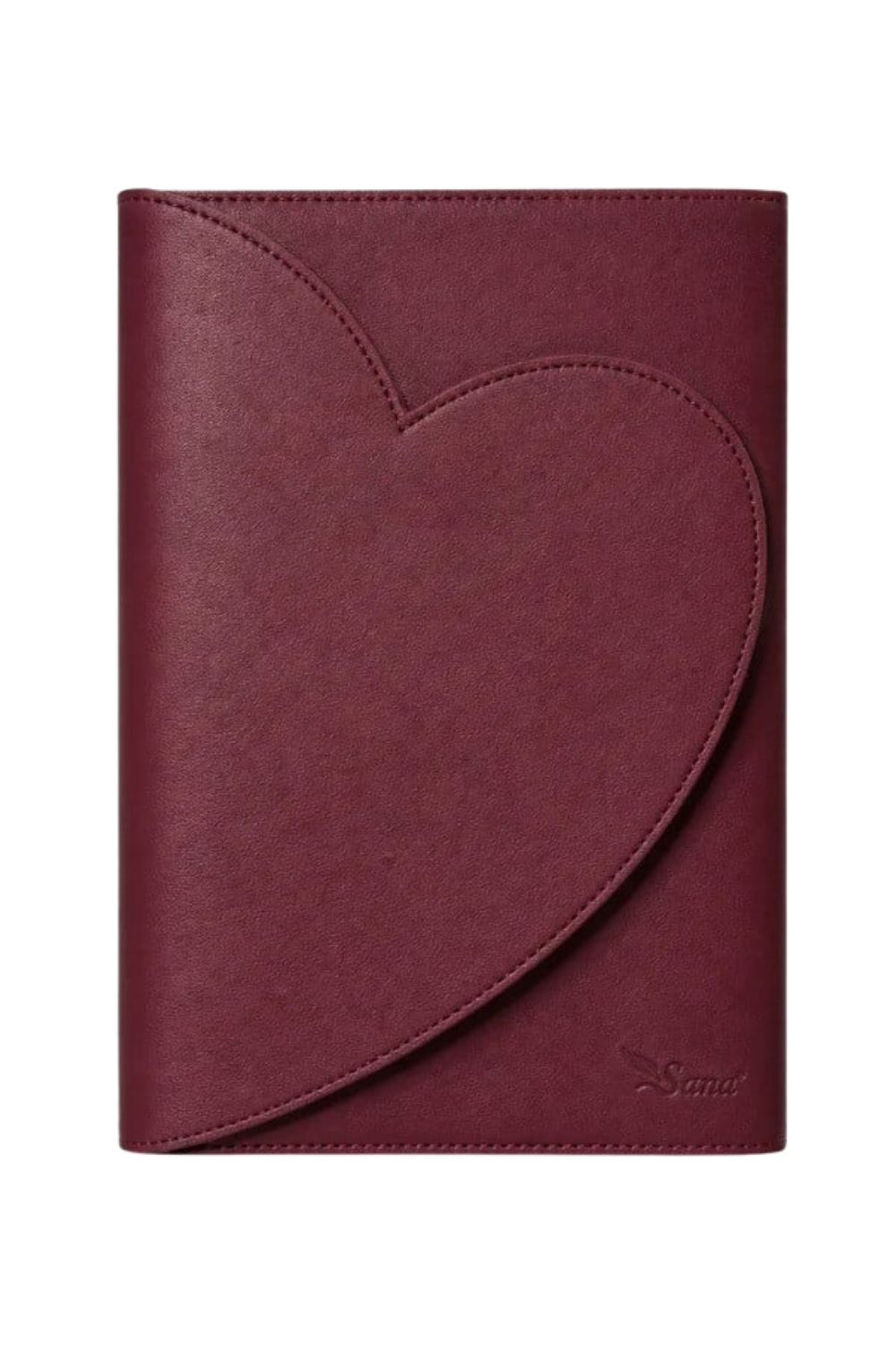 Protège Coran 17×24 cm Bordeaux – Fermeture Aimantée Cœur