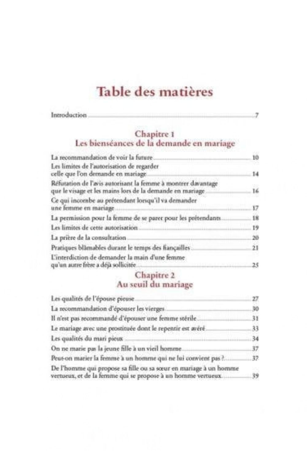 Les Règles du Mariage – Édition Al Hadith