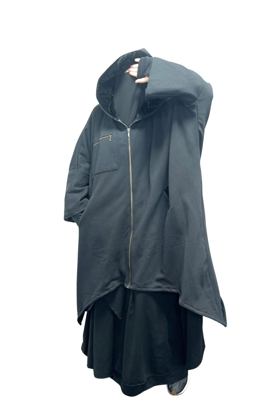 Veste polaire noire avec capuche
