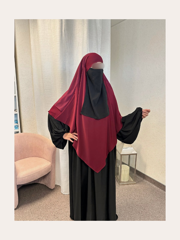 Half-Niqab soie de medine (plusieurs couleurs)