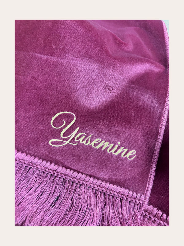 Tapis vieux rose + Prénom personnalisé
