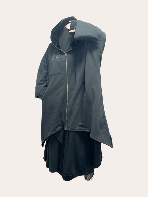 Veste polaire noire avec capuche